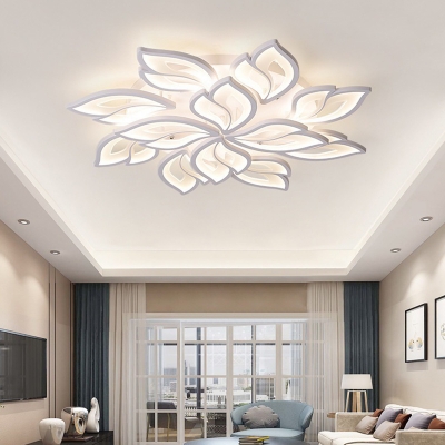 Elegant Metal LED Semi-Flush Modern Ceiling Light for Residential Use
