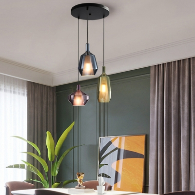 Modern Metal Pendant Light with Adjustable Hanging Length for Non-Residential Use