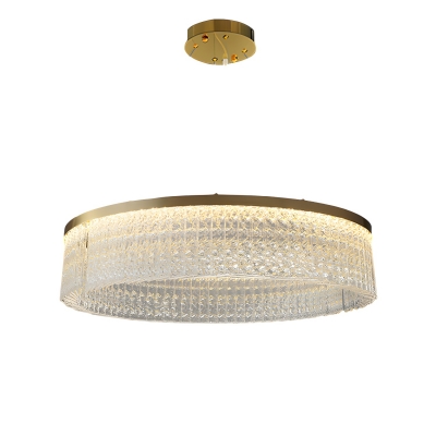 Elegant Gold Metal Chandelier with Adjustable Hanging Length and LED Bulbs