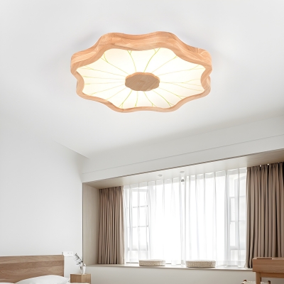 Modern Flush Mount Ceiling Light with White Acrylic Shade for Living Room