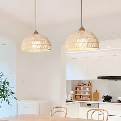 Modern Simple Wood Pendant Light with Adjustable Hanging Length for Residential Use