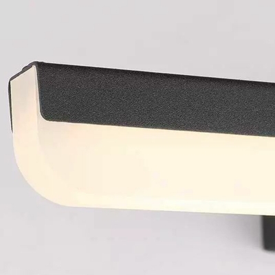Stylish 1-Light Straight Metal Vanity Light with Acrylic White Shade