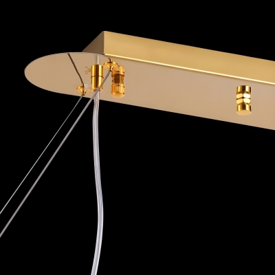 Ambient Lighting Bi-pin Modern Gold Metal Chandelier, Adjustable for Versatile Residential Use