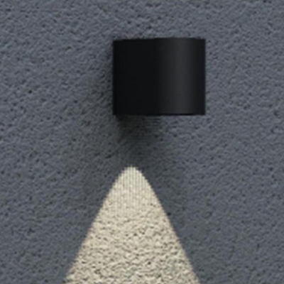 Modern 1-Light Black Wall Lamp LED with Glass Shade Included for Residential Use
