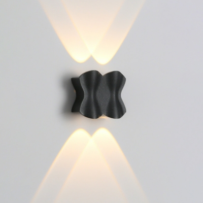 Modern LED Outdoor Wall Sconce in Metal with Up & Down Shade Direction