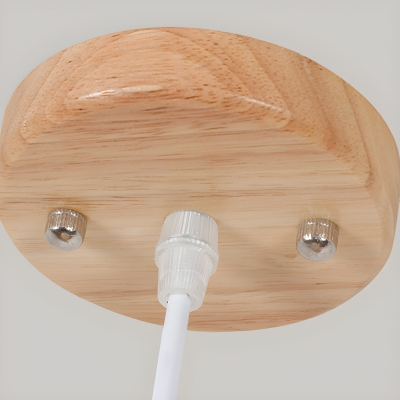 Modern LED Wood Pendant with Adjustable Hanging Length - Stylish Lighting Fixture