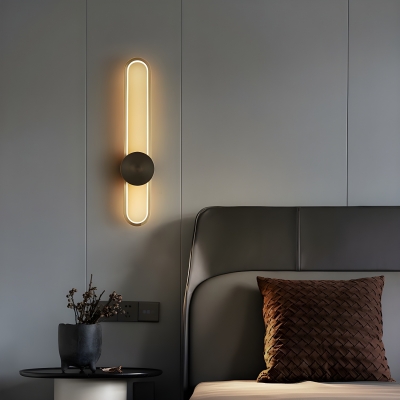 Modern Style LED Wall Sconce with Plastic Shade for Living Room