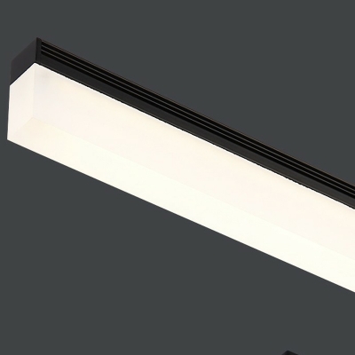 Sleek Metal LED Vanity Light Fixture with Ambient Plastic Shade