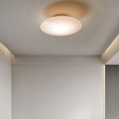 Elegant White Semi-Flush Mount Ceiling Light for Romantic Residential Use