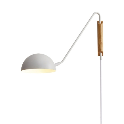 Modern Bi-Pin Wall Design Wood Lamp with Iron Shade for styling contemporary Residential Ambience