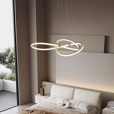 Modern LED Chandelier - Adjustable Hanging Length, Metal Structure, Opulent Acrylic Shades