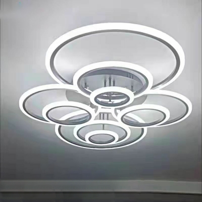 Modern LED Metal Ceiling Light with Acrylic Shade - Ideal for Residential Use