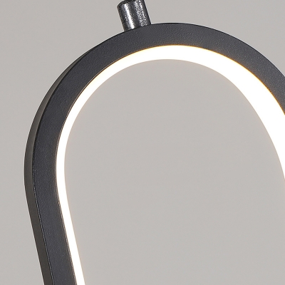 Modern Metal Pendant Light with 2 LED Bulbs and Adjustable Hanging Length