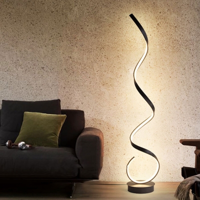 Contemporary LED Floor Lamp with Metal Base for Modern Home Decor