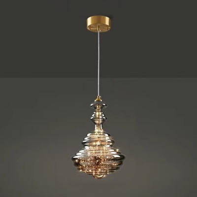 Elegant Gold Modern Pendant with Clear Glass Shade and Adjustable Hanging Length