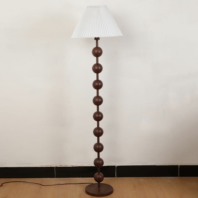 Modern LED Floor Lamp with Foot Switch and Fabric Shade for Residential Use