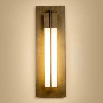 Modern LED Metal Wall Sconce with Warm Light and Acrylic Shade