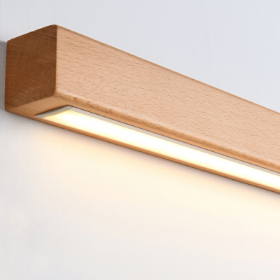 Modern Wood LED Wall Lamp with Dimmable Warm/White/Neutral Light and Shade