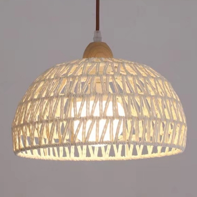 Elegant Wood Rattan Pendant Light with Adjustable Hanging Length for a Rustic and Natural Look