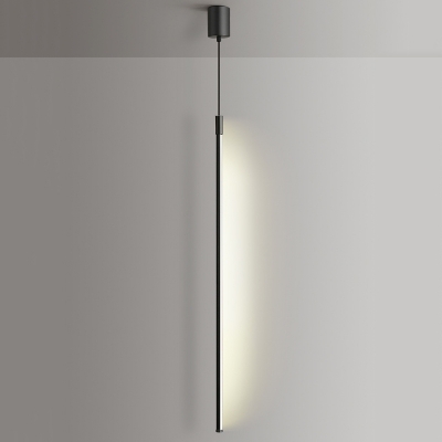 Modern LED Bulb Pendant with Acrylic Shade and Cord Mounting in Metal Material