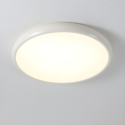 Wooden Panel LED Bulb Modern Flush Mount Ceiling Light with Rubber Wood Shade for Residential Use