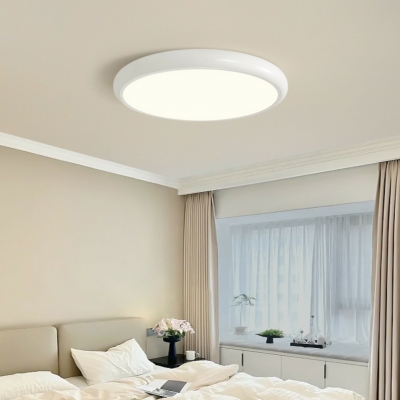 Contemporary Dimmable LED Metal Flush Mount Ceiling Light with Acrylic Shade