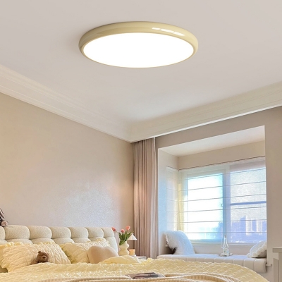 Modern LED Bulb Close To Ceiling Light with Plastic Shade for Residential Use
