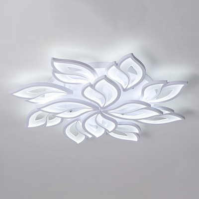 Elegant Metal LED Semi-Flush Modern Ceiling Light for Residential Use
