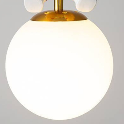 Modern LED Metal Pendant with Glass Shade - Perfect for Residential Use