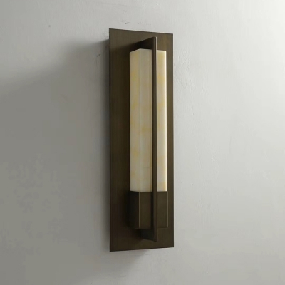 Modern LED Metal Wall Sconce with Warm Light and Acrylic Shade
