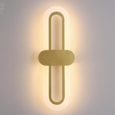 Modern Metal Wall Sconce, Single Warm LED Light with Ambient Plastic Shade