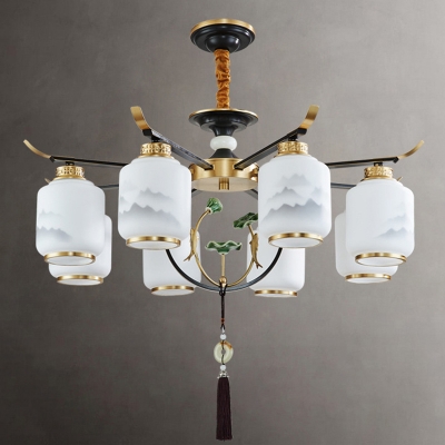 Unique Modern Chandelier with Bright LED Lighting and Adjustable Hanging Length