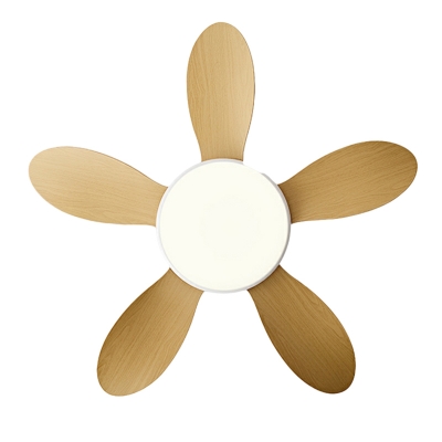 Modern 5-Blade Ceiling Fan with Remote Control and Optional Warm/White/Neutral Light
