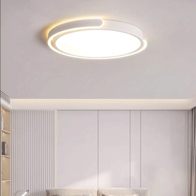 Modern Metal LED Bulb Close To Ceiling Light with Acrylic Shade - 1 Light