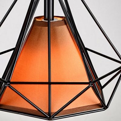 Modern Metal Pendant Light with Adjustable Hanging Length and Fabric Shade for Residential Use