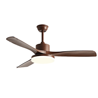 Remote Control Ceiling Fan Metal and Acrylic Blades, Modern Silver Finish