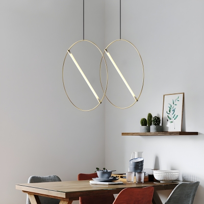 Modern LED Bulb Pendant Light with Metal Shade and Iron Material for Residential Use