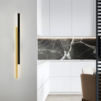 Modern LED Wall Sconce with 2 Lights, Metal Construction and Ambient Acrylic Shade