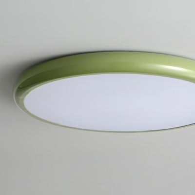 Contemporary Dimmable LED Metal Flush Mount Ceiling Light with Acrylic Shade