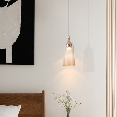 Modern LED Glass Pendant Light with Adjustable Hanging Length