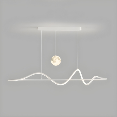Modern Metal LED Island Light with Adjustable Hanging Length