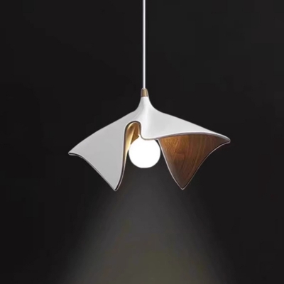 Contemporary Metal Pendant Light with Adjustable Hanging Length and Resin Shade
