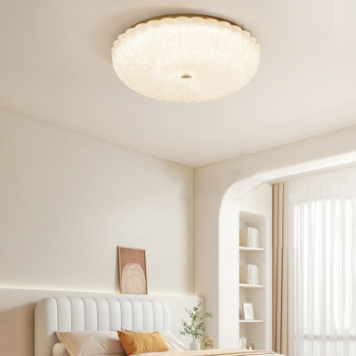 Fashionable Gold LED Flush Mount Ceiling Light with Crystal Shade