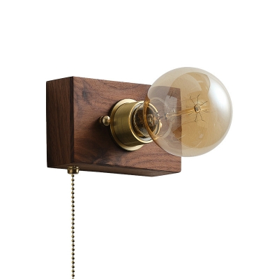 Stylish Hardwired Wall Sconce with Wood Accent for Modern Home Decor