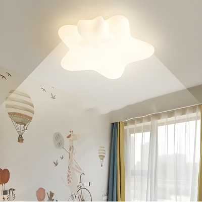 Modern Simple Metal Flush Mount Ceiling Light for Children's Room