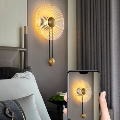 Contemporary Special Metal LED Wall Lamp with Glass Shade for Home Decoration