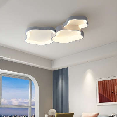 Modern Cloud Shape Led Flush Mount Ceiling Lights with Acrylic Shade for Living Room and Bedroom