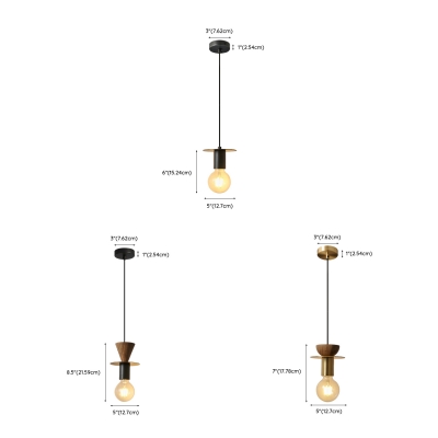 Modern Copper Pendant Light with Adjustable Hanging Length for Bedroom