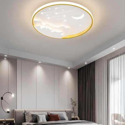 Modern Style LED Iron Ceiling Light with Shade for Living Room and Bedroom
