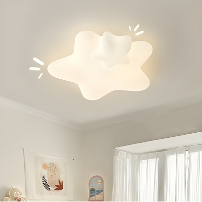 Modern Simple Metal Flush Mount Ceiling Light for Children's Room